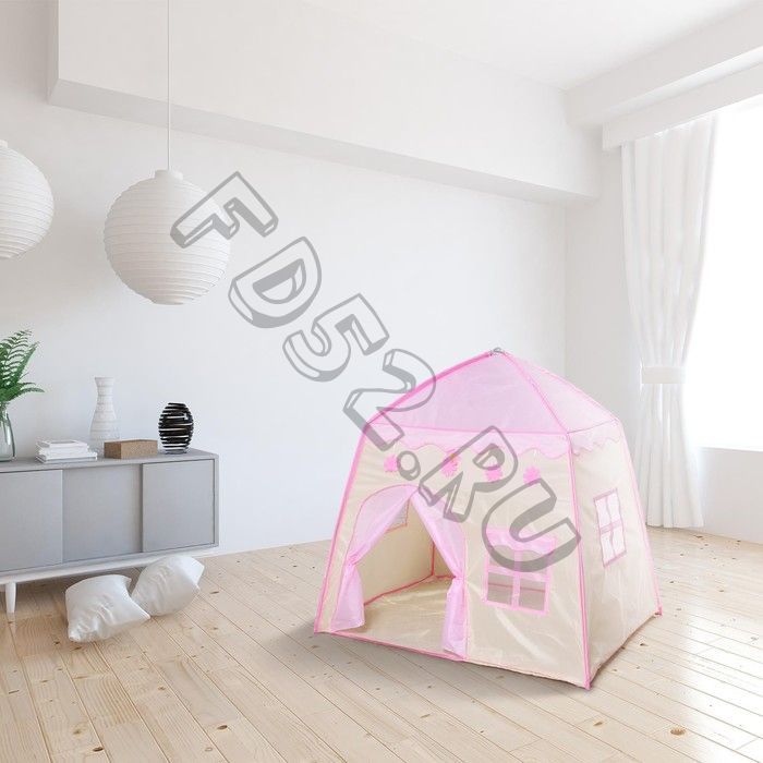 Палатка детская игровая «Домик» розовый 130x100x130 см