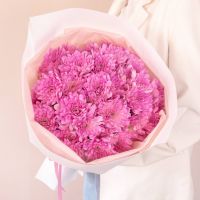 Букет из розовых хризантем
