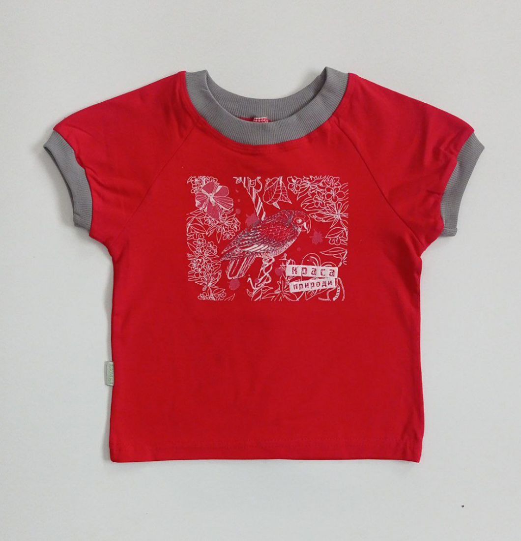 Красная футболка для девочки Бемби