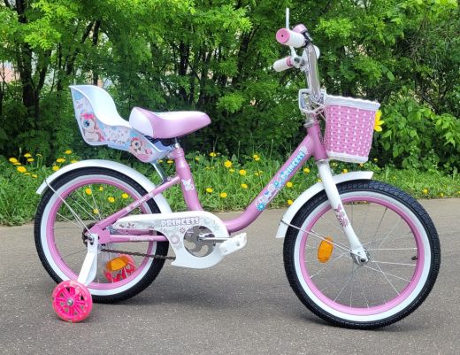 Велосипед BA Pink с креслом для куклы