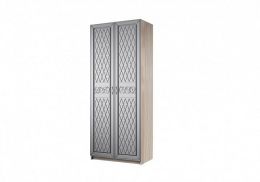 Шкаф Париж 900 мм, М4, 2-дверный, ясень шимо светлый/серый софт премиум