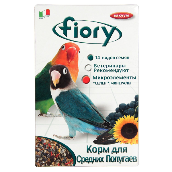 Корм для средних попугаев Fiory Parrocchetti African