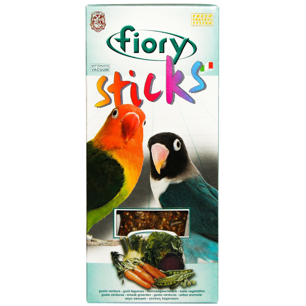 Лакомство для средних попугаев Fiory Sticks с овощами 2х60 гр