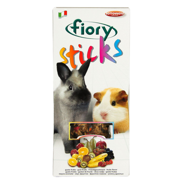 Лакомство для кроликов и морских свинок Fiory Sticks с фруктами 2х50 гр