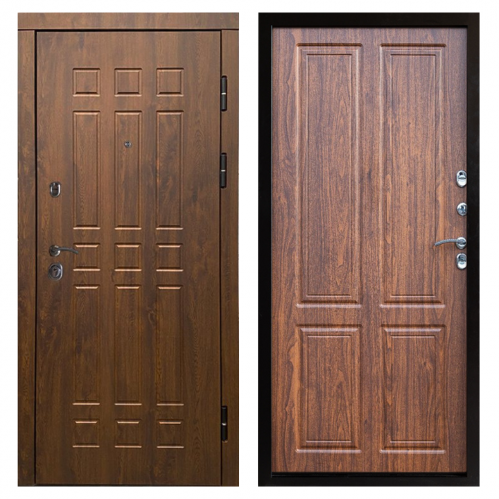 Входная дверь Termo-door Афина Дуб Орех стандарт Металлическая