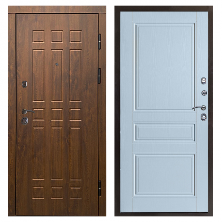 Входная дверь Termo-door Афина дуб Классика Белое дерево Металлическая