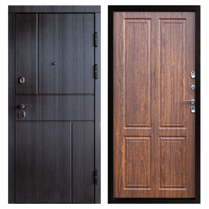 Входная дверь Termo-door  Вертикаль венге Орех стандарт Металлическая