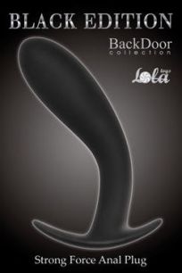 Анальная пробка для ношения Lola Toys Strong Force Anal Plug черная, 12,5*3,3 см