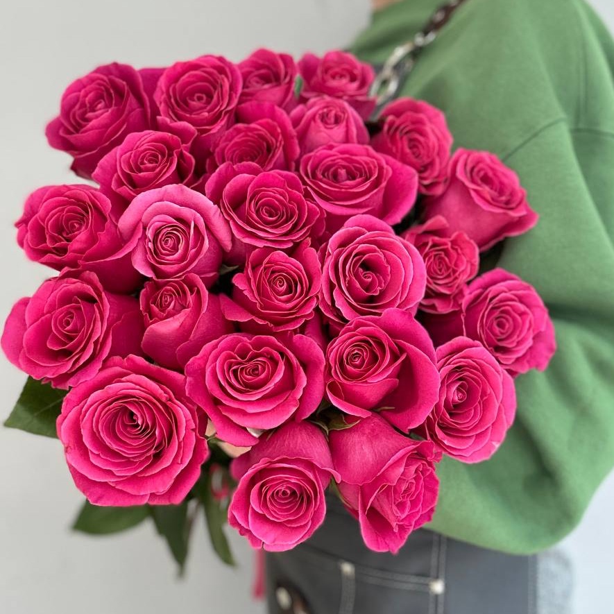 Розы розовые (от 11 шт.)