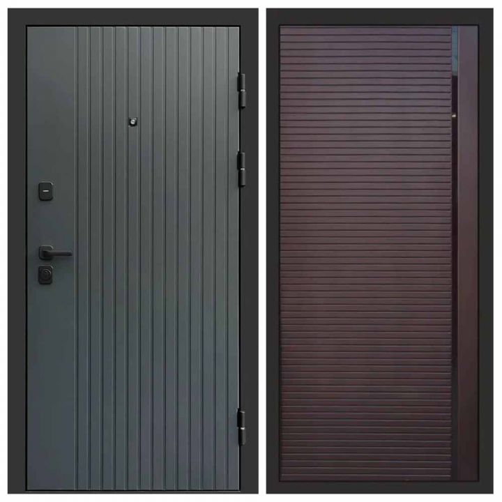 Входная дверь Termo-door Твист Грей BLACK PORTE Шоколад