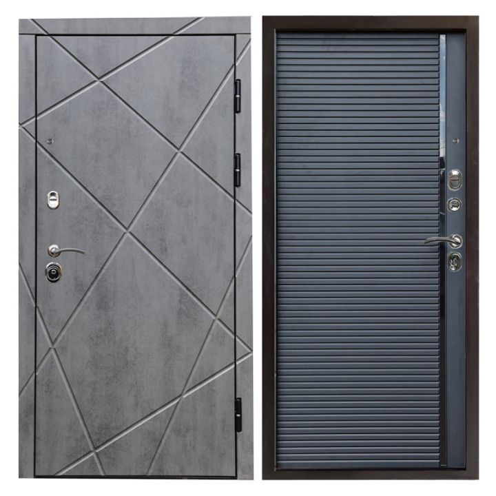 Входная дверь Termo-door Лучи бетон Porte black
