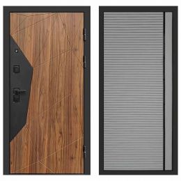 Входная дверь Termo-door Авангард BLACK PORTE Грей Софт