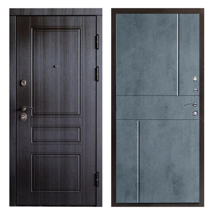 Входная дверь Termo-door  Орегон венге Горизонт бетон темный