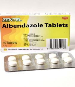 Таблетки Albendazole Tablets (A Ben Da Zuo Pian) от Паразитов 10 таблеток по 0,2 гр
