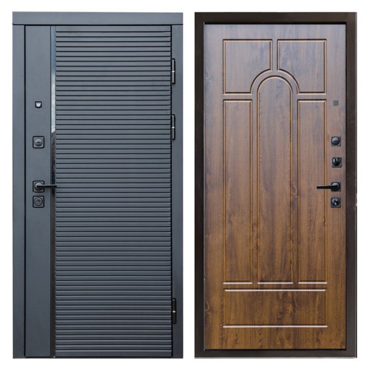 Входная дверь Termo-door Black line Арка Дуб Металлическая