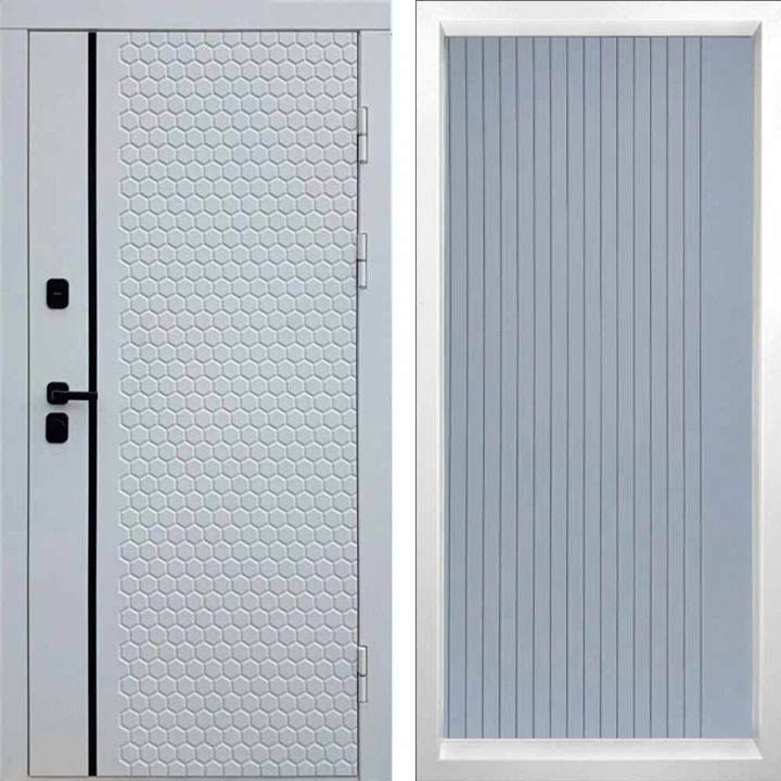 Входная дверь Termo-door SIMPLE WHITE FLAT Грей Софт