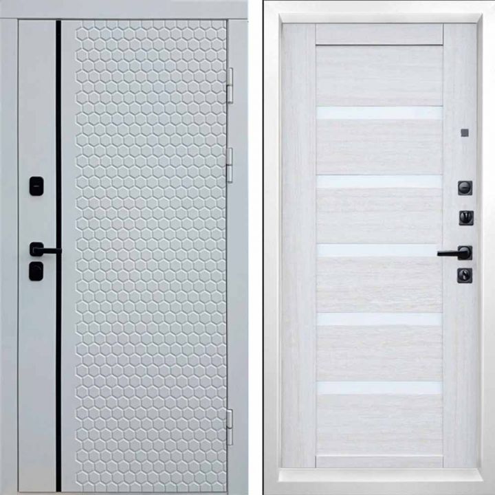 Входная дверь Termo-door SIMPLE WHITE Царга Лиственница