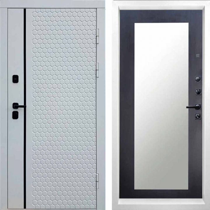 Входная дверь Termo-door SIMPLE WHITE Зеркало триумф венге