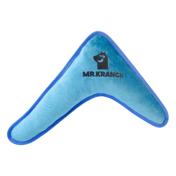 Игрушка для собак Mr.Kranch Бумеранг с пищалкой синий 22х19х4.5 см