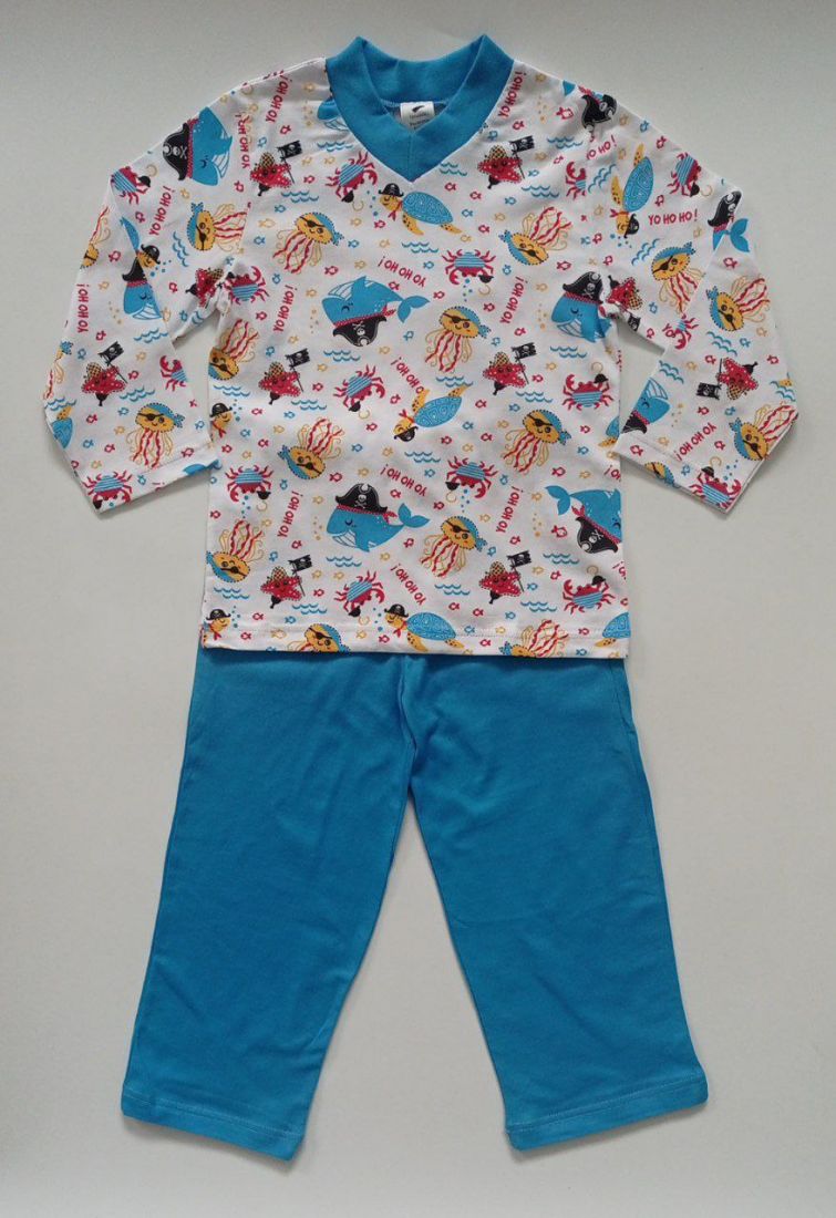 Бирюзовая пижама для мальчика Пират