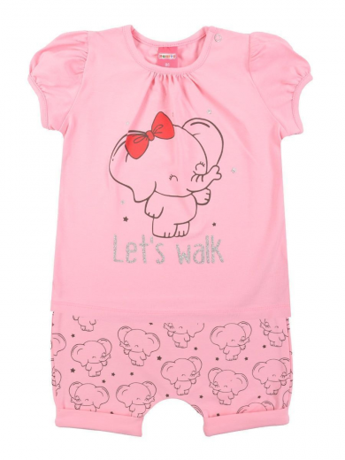 Комплект для девочки (футболка и шорты) (светло-розовый) OP1823