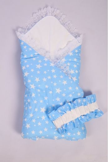 Одеяло-конверт для новорожденного 8.68-Ю, голубой