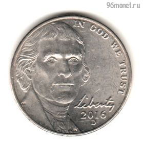 США 5 центов 2016 D