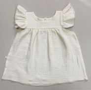 11114/5 Платье с коротким рукавом сборка, белый