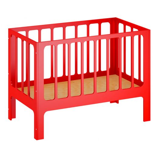 РСН-0073-09 Кровать – манеж младенческая «Сева» Фанера (цвет Красный)