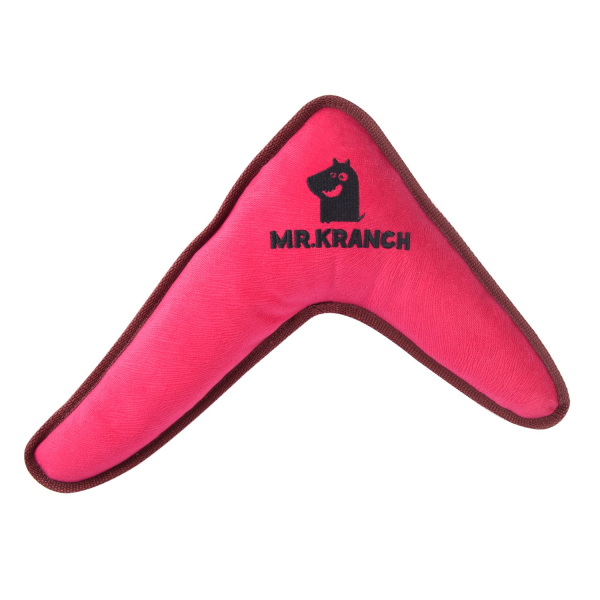 Игрушка для собак Mr.Kranch Бумеранг с пищалкой розовый 34х28.5х6.5 см