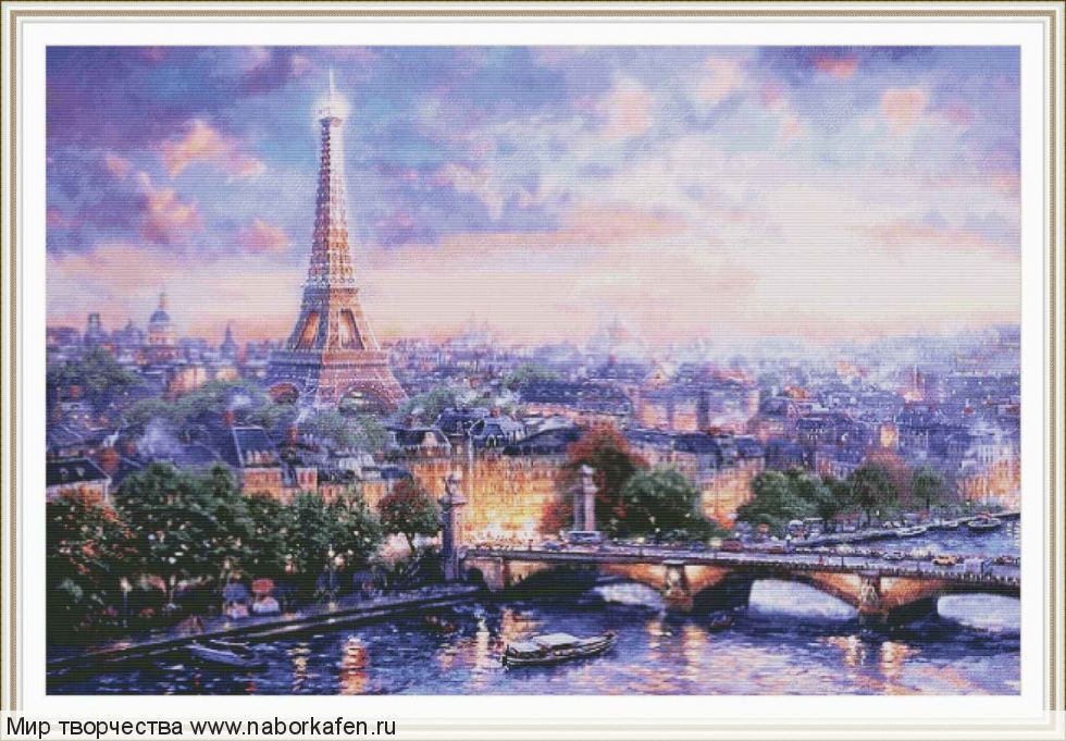 Набор для вышивания "00212 Париж, город любви"