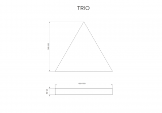 Треугольный LED-светильник TRIO-400