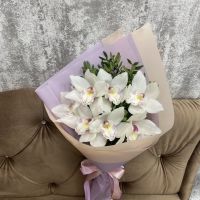 7 белых орхидей