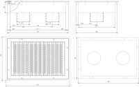 Водозабор прямоугольный Runvil (закладная+лицевая панель) 120 м³/час, плитка