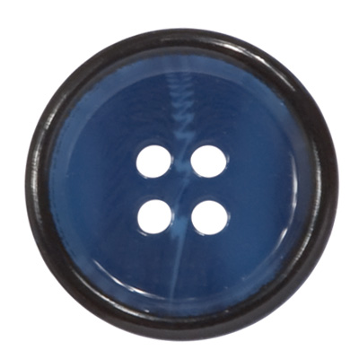 Пуговица костюмная темно-синий с черной окантовкой Разные диаметры (EL 0013.D039)