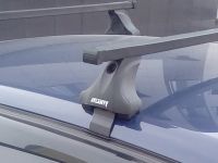 Багажник на крышу Nissan Leaf 1 (2010-2017), Атлант, стальные прямоугольные дуги (в пластике)