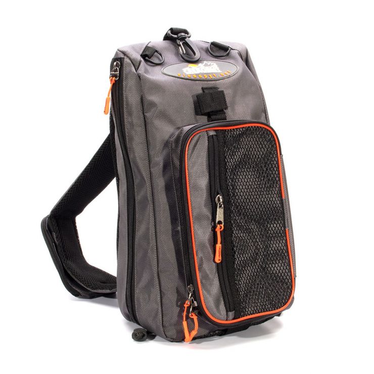 Сумка-рюкзак для рыбалки СЛЕДОПЫТ Sling Shoulder Bag 44х24х17 см, серый PF-BM-01