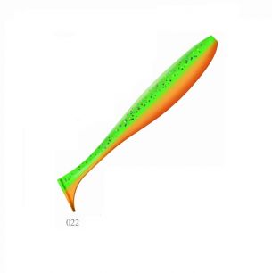 Силиконовая приманка ZUB-IZI  99 мм (цвет 022)  зелёно-оранжевый