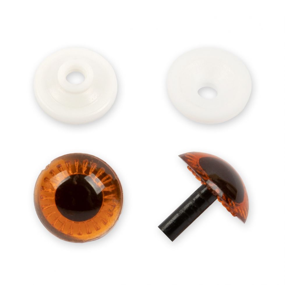 Глазки для игрушек HobbyBe пластик с фиксатором "С лучиками" 13 мм 1 пара Разные цвета (PGSL-13)