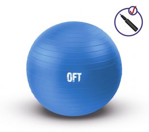 Гимнастический мяч Original Fittools FT-GBR-75BS синий с насосом (75 см) 