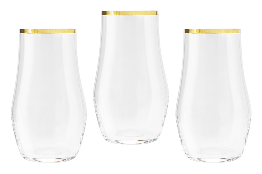 Набор стаканов для воды "Сабина золото", 0.5 л, 6 шт