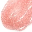 фото Бусины граненые Рондель (стекло) Поштучно цвет № 30 розовый прозрачный кристальный 4х6мм (LSR-30.1)