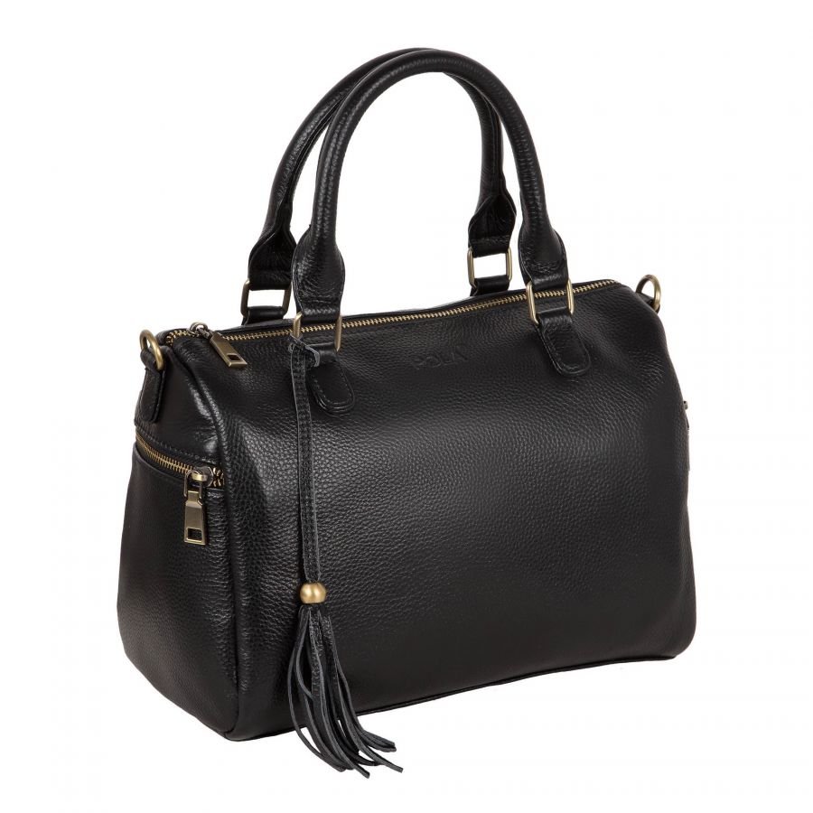 Женская сумка из кожи 050010121 black (Черный) POLAR S-4617831121055