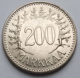 200 марок (Регулярный выпуск ) Финляндия  1957