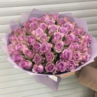 51 фиолетовая роза (40см)