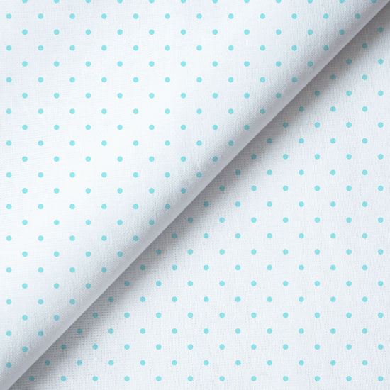 Хлопок - Голубая точка на белом 25х75 см limit