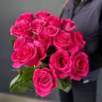Розовые розы Эквадор (от 11 шт)