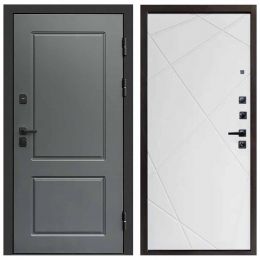 Входная дверь Termo-door Верона BLACK Лучи белый Металлическая