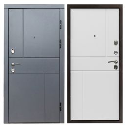Входная дверь Termo-door Вертикаль Grey Горизонт Белый софт с терморазрывом Металлическая