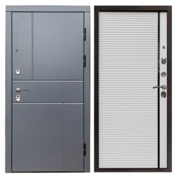 Входная дверь с терморазрывом Termo-door (Термодор) Вертикаль Grey Porte white Металлическая